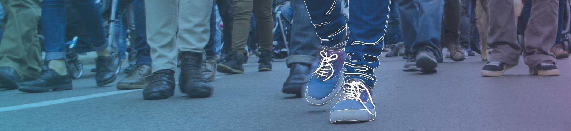 Students marching